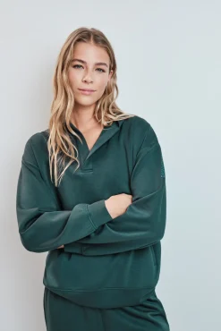 Sweatshirt com capuz verde