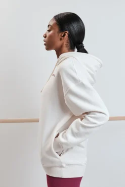 Sweatshirt de felpa de algodão branca