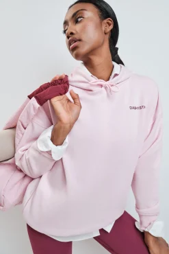 Sweatshirt de moletão de algodão rosa