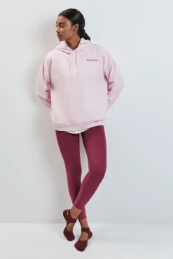 Sweatshirt de moletão de algodão rosa