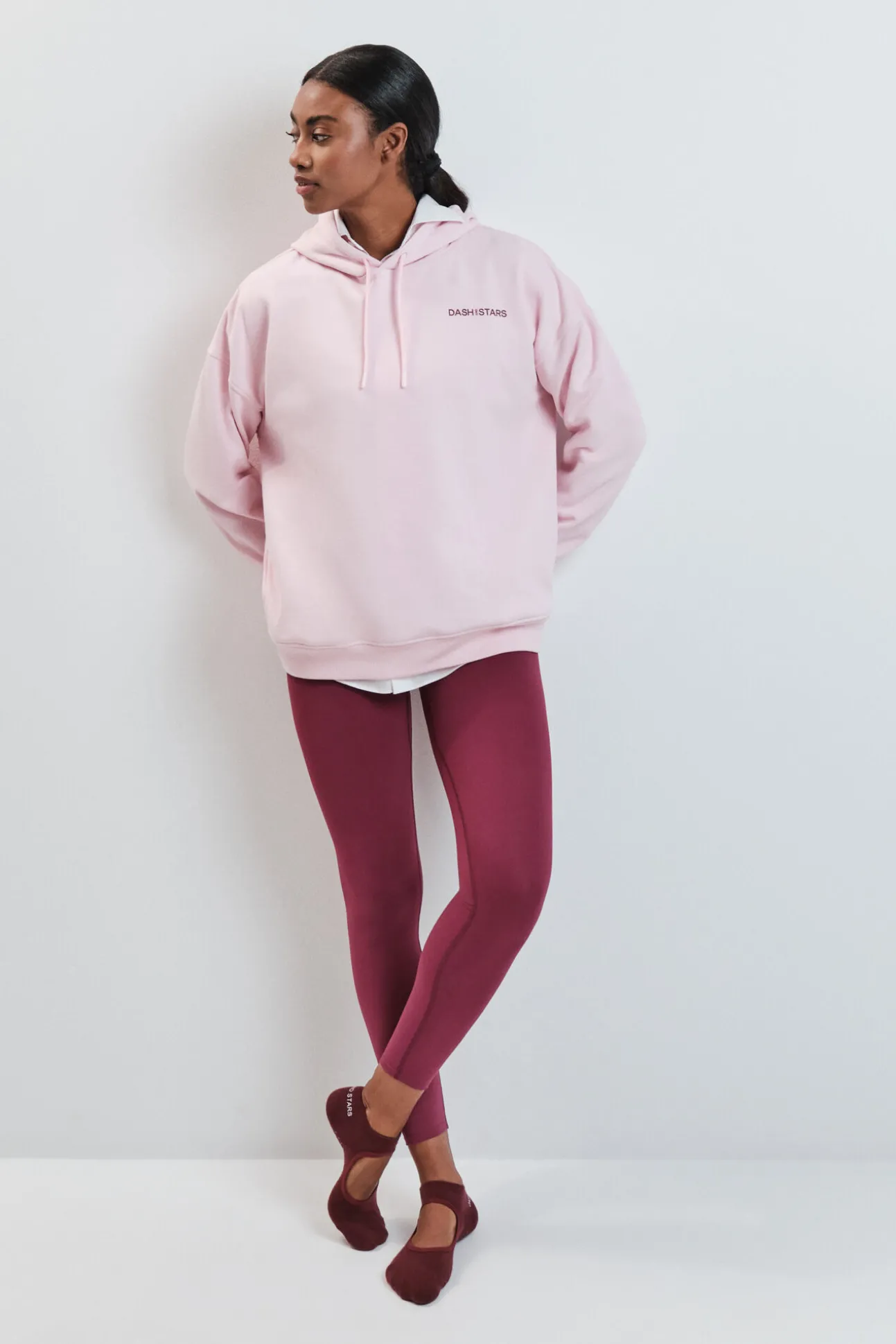 Sweatshirt de moletão de algodão rosa