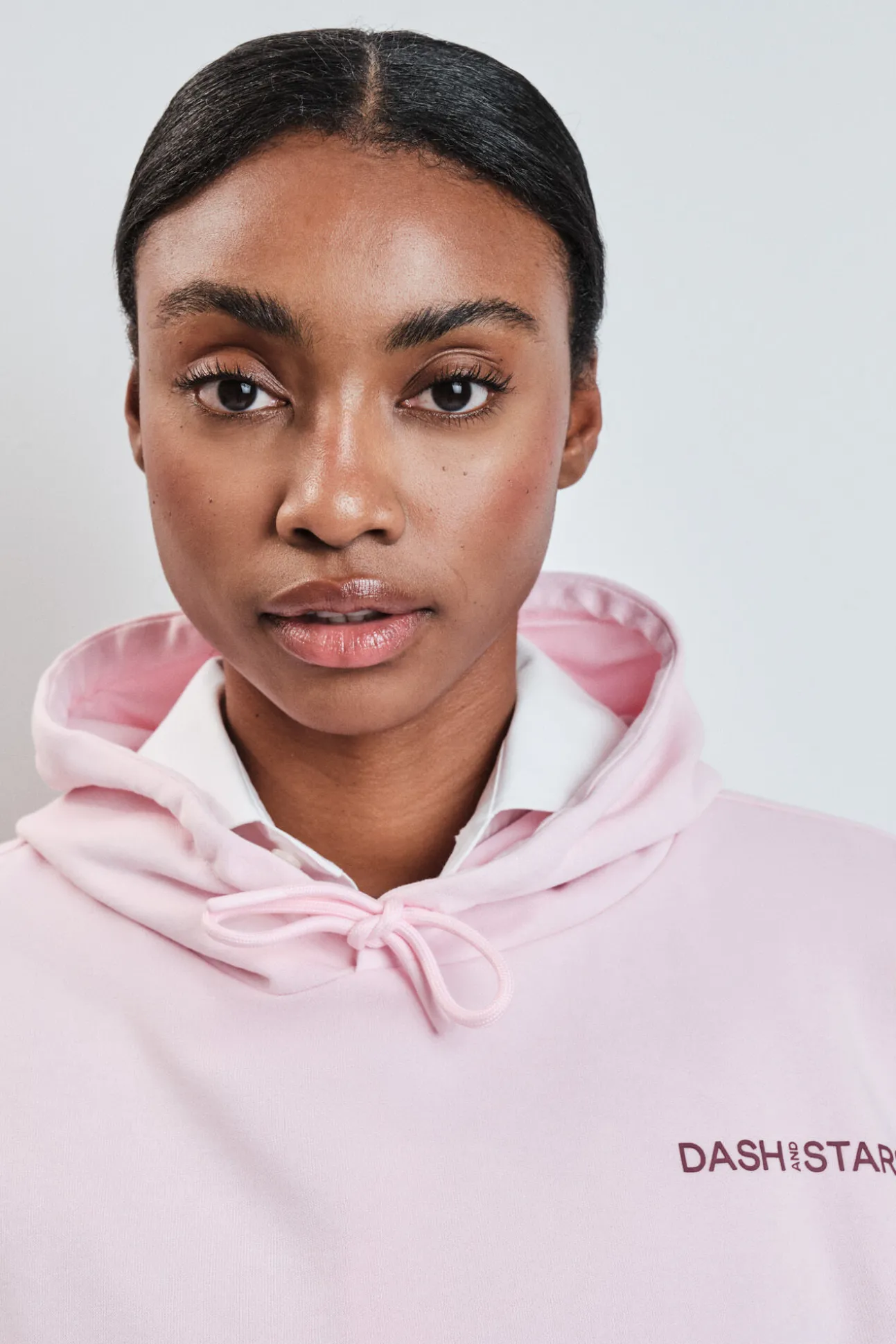 Sweatshirt de moletão de algodão rosa