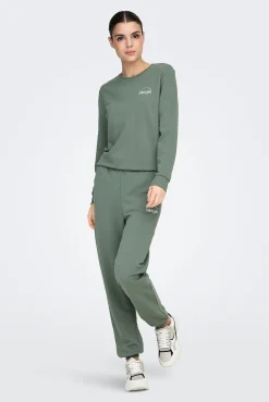 Sweatshirt desportiva gola redonda