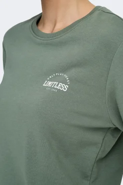 Sweatshirt desportiva gola redonda