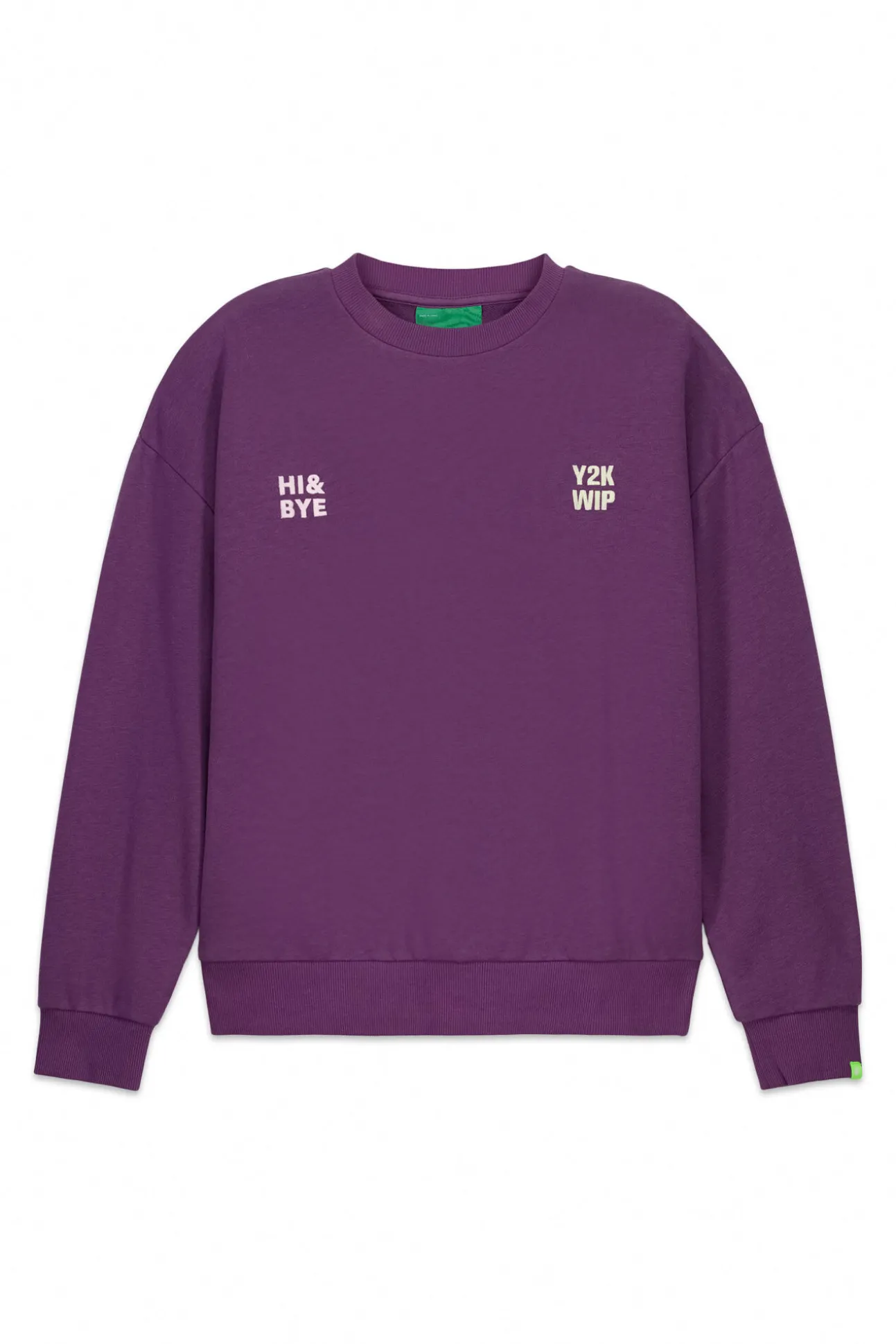 Sweatshirt em felpa de algodão roxa