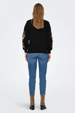 Sweatshirt maternity com detalhes florais