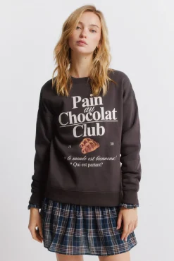 Sweatshirt reta de manga comprida