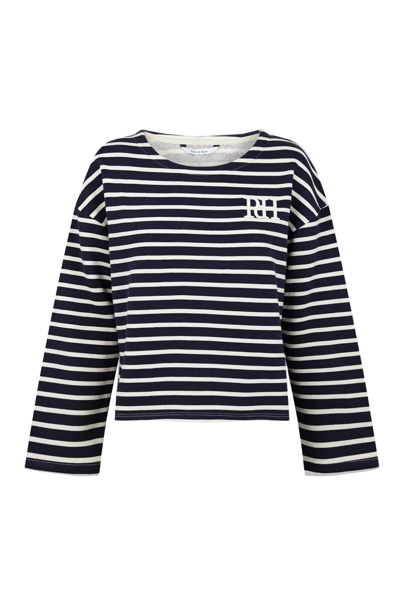 Sweatshirt às riscas com logo pdh