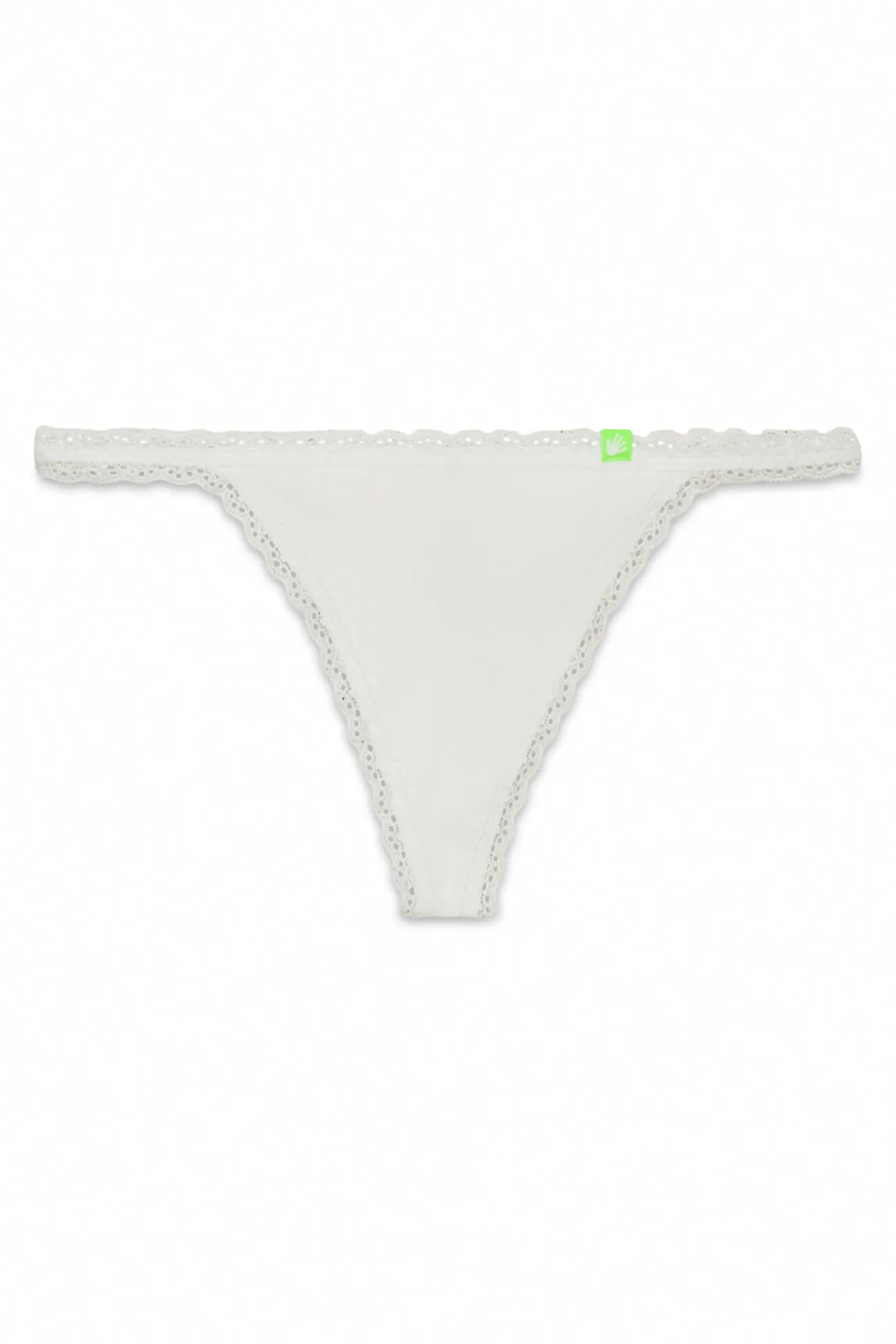 Tanga sem costura em renda branca