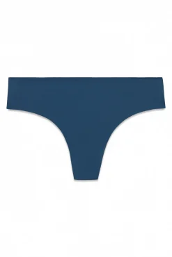 Tanga sem costuras em microfibra azul