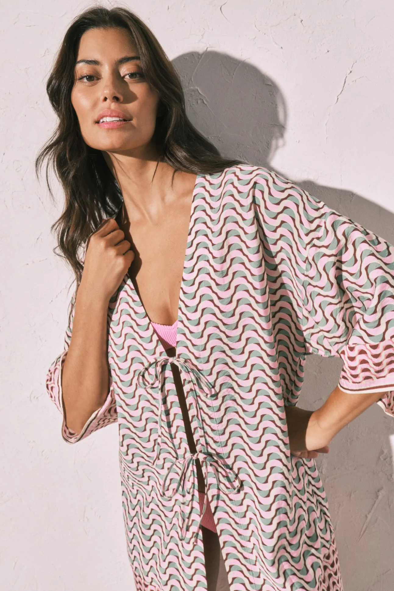 Túnica curta estampado geométrico
