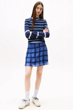 Tênis Tommy Jeans branco com detalhes em azul e vermelho