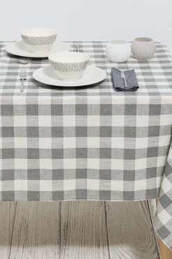 Toalha antimanchas algodão mistura xadrez 6 pax.
