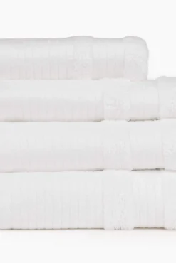 Toalha lavatório friso algodão bambu 50 x 90 cm.