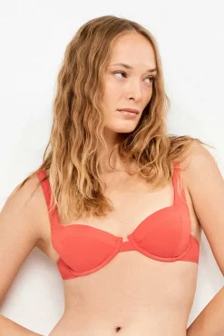 Top biquíni balconette vermelho