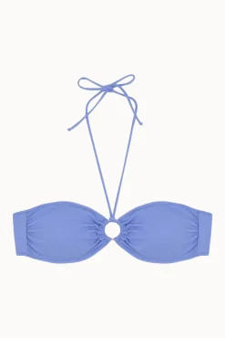 Top biquíni bandeau com aro central