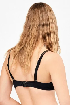Top biquíni bandeau decote pronunciado