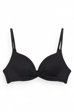 Top biquíni cruzado push-up preto