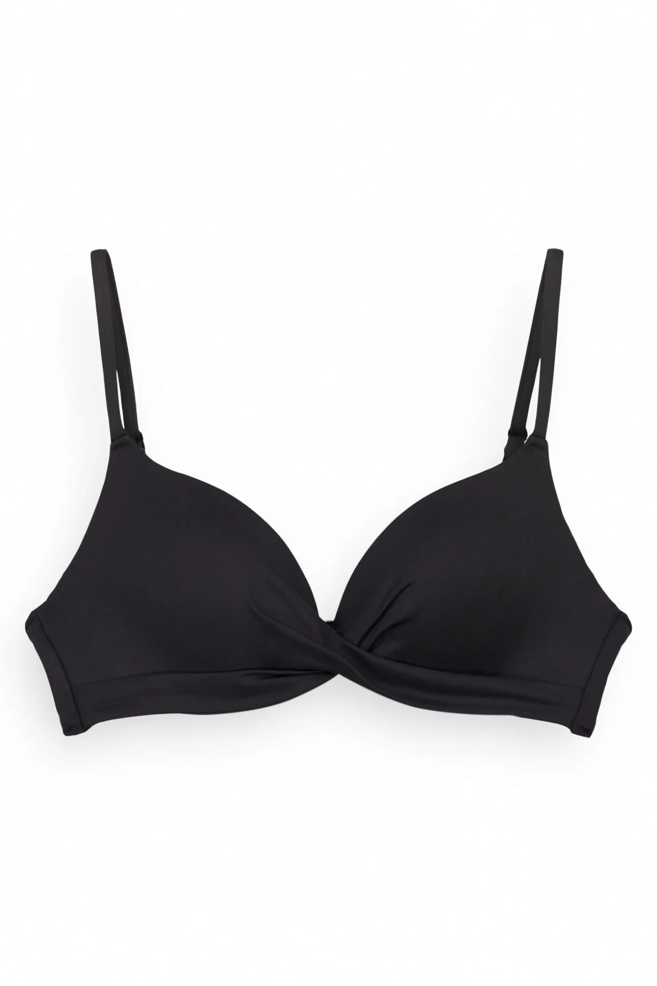 Top biquíni cruzado push-up preto