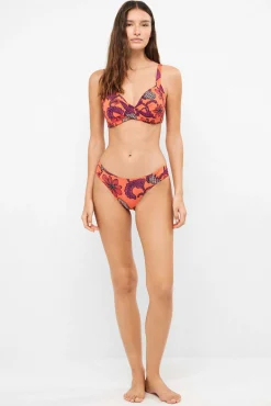 Top biquíni estampado floral tropical