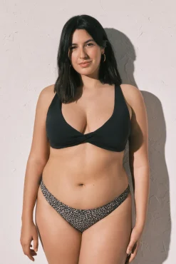 Top biquíni halter capacidade preto