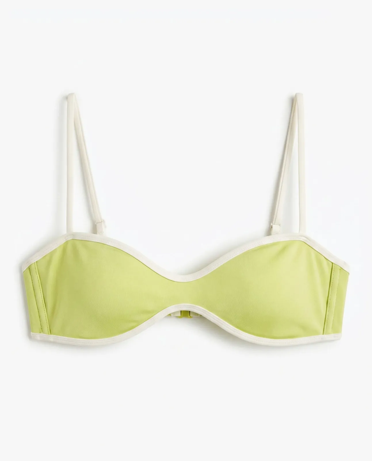 Top biquíni horizontal verde semibrilhante