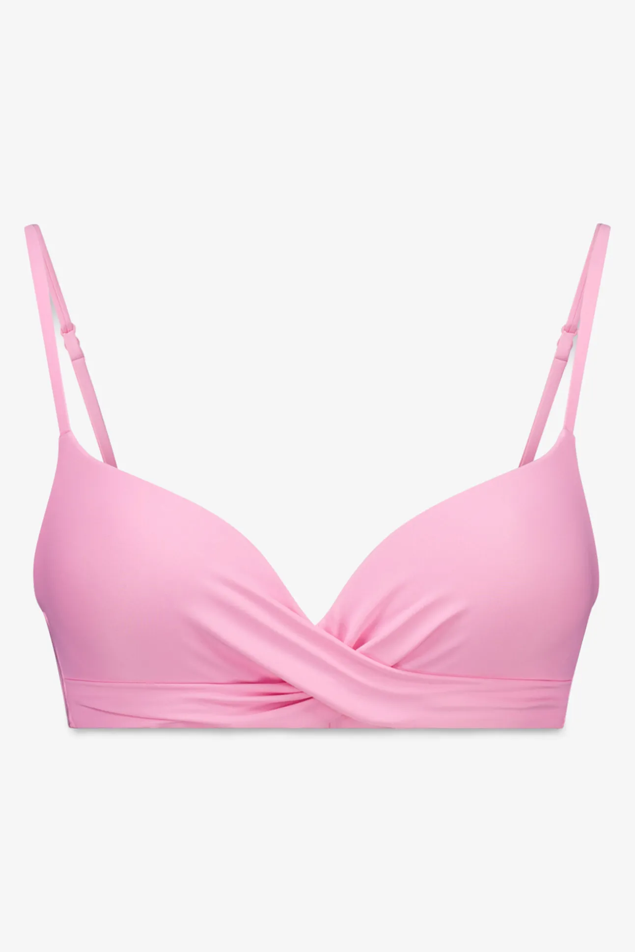 Top biquíni push-up cruzado rosa