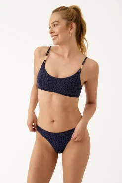 Top biquíni sem aro animal print