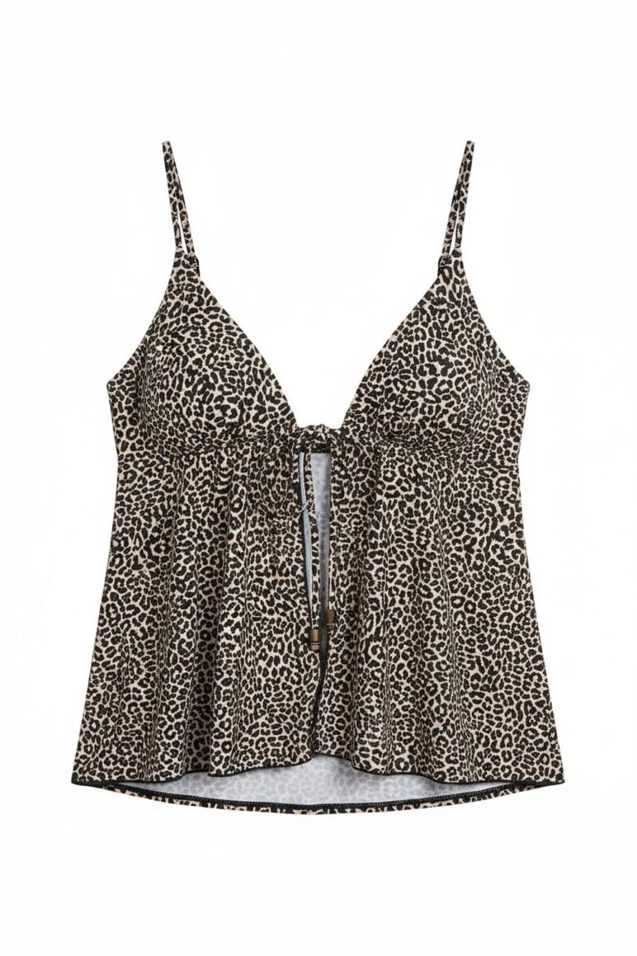 Top biquíni tankini triangular animal print