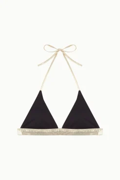 Top biquíni triangular contraste B&W
