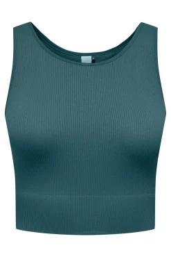Top crop desportivo sem costura