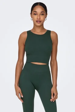 Top crop sem costura