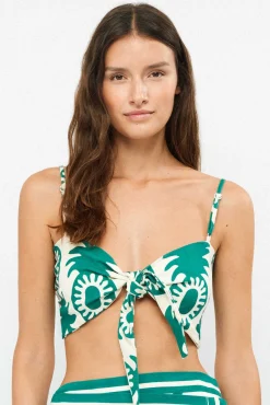 Top curto estampado ananases