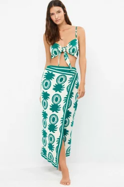 Top curto estampado ananases