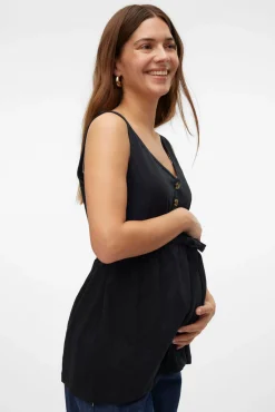 Top de alças maternity e amamentação