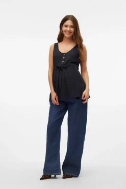 Top de alças maternity e amamentação