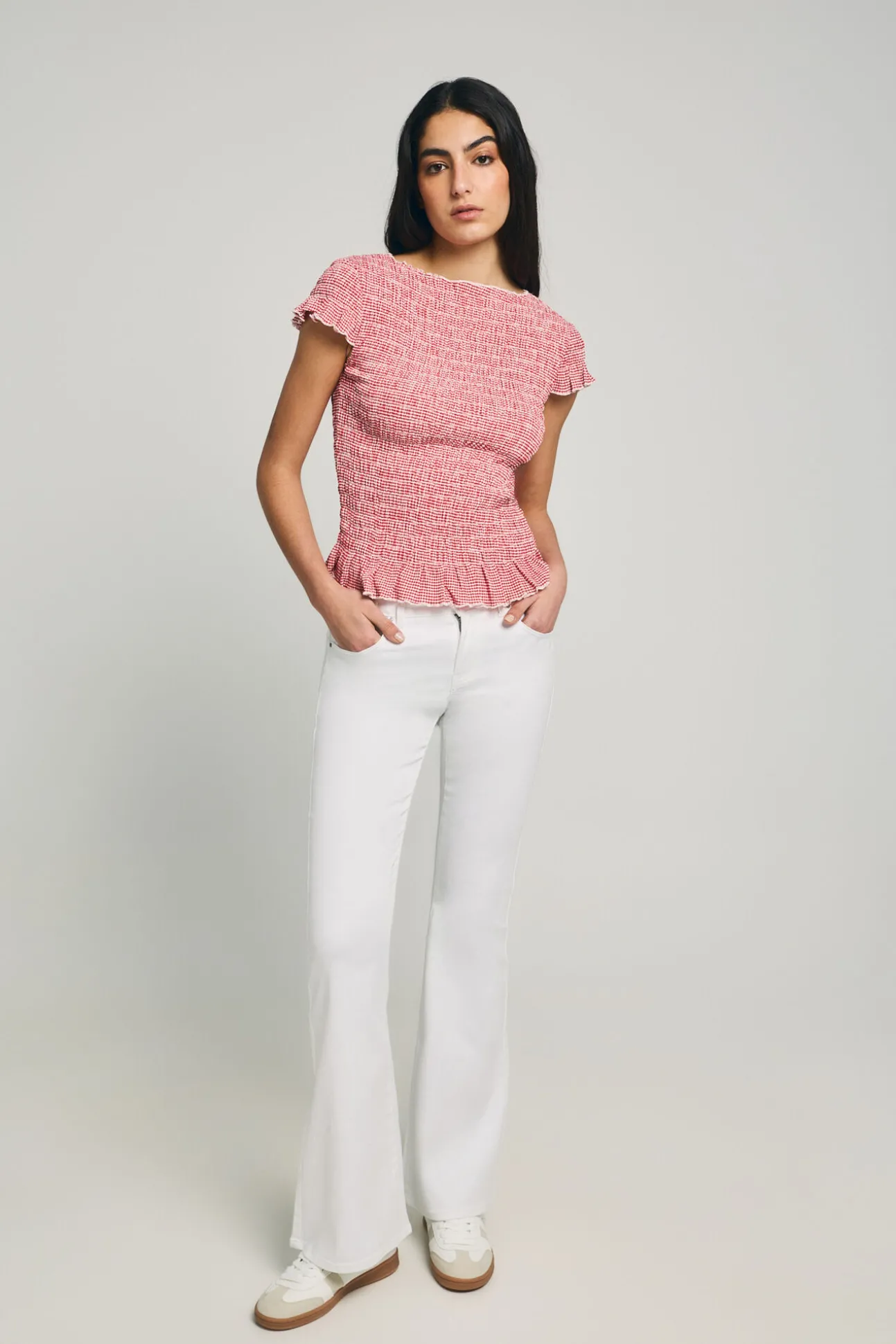 Top de estampado vichy