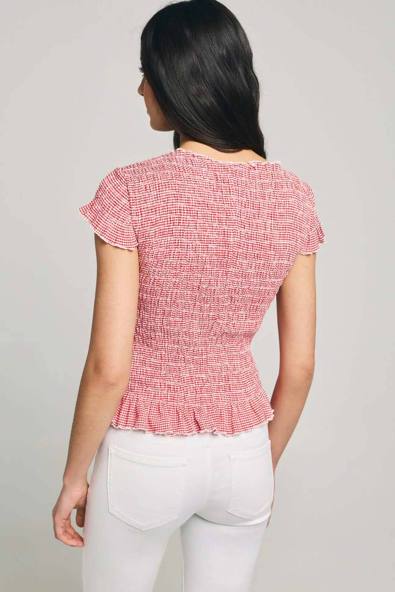 Top de estampado vichy