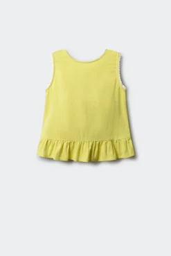 Top de linho com laços menina