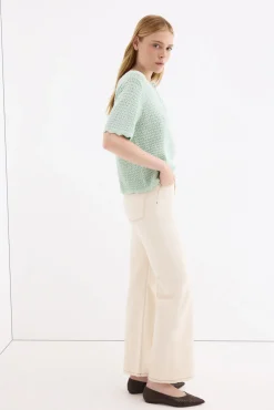 Top de malha crochet