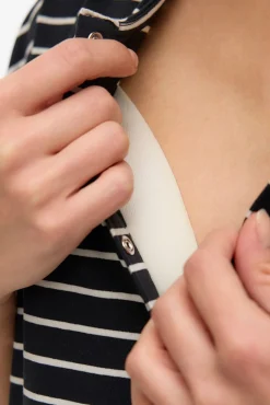 Top de manga curta para maternidade e amamentação