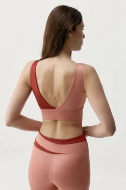 Top desportivo Kate coral/vermelho