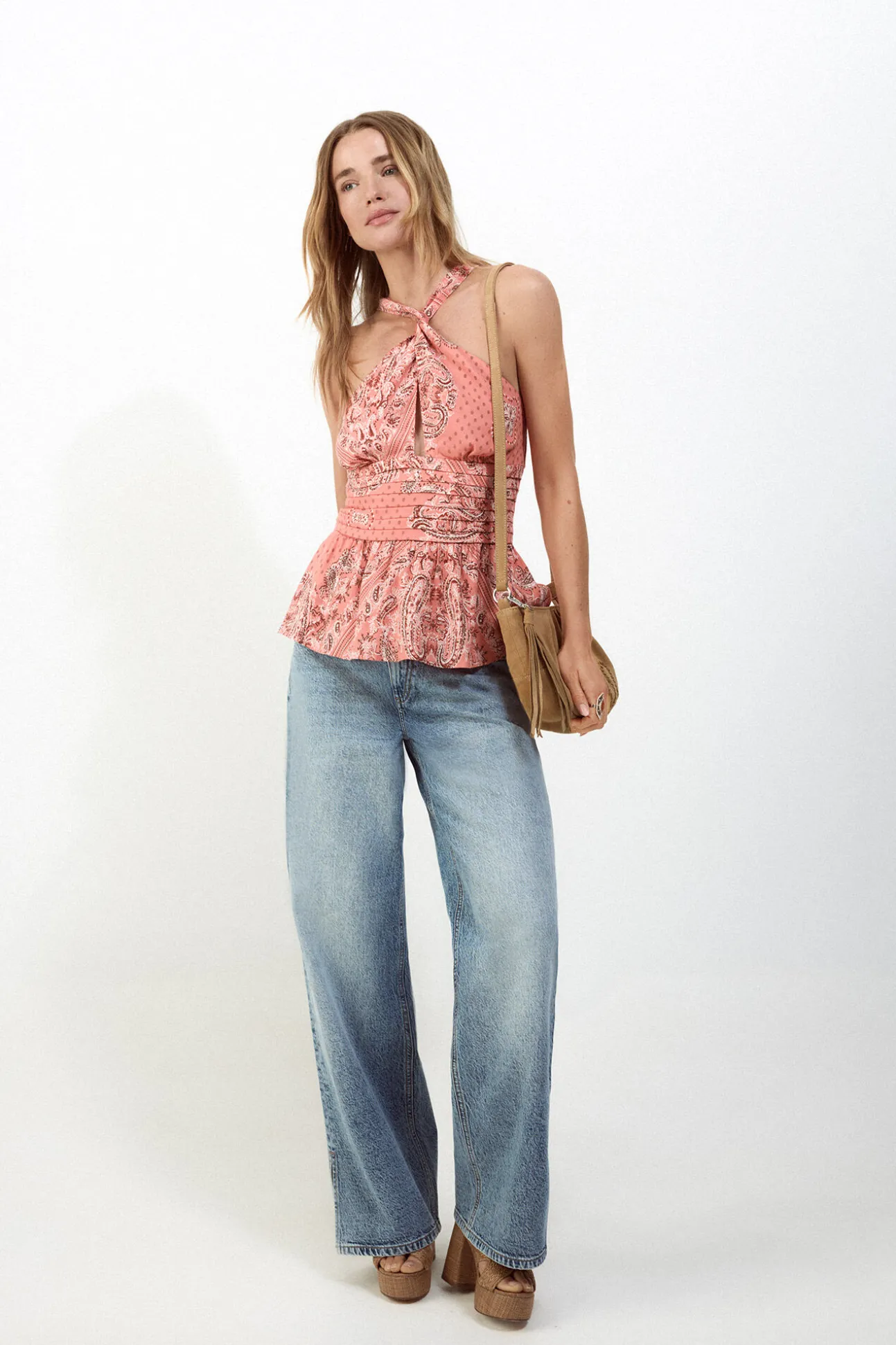 Top estampado halter
