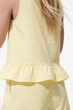 Top estampado vichy