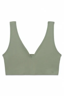 Top halter liso clean cut caqui