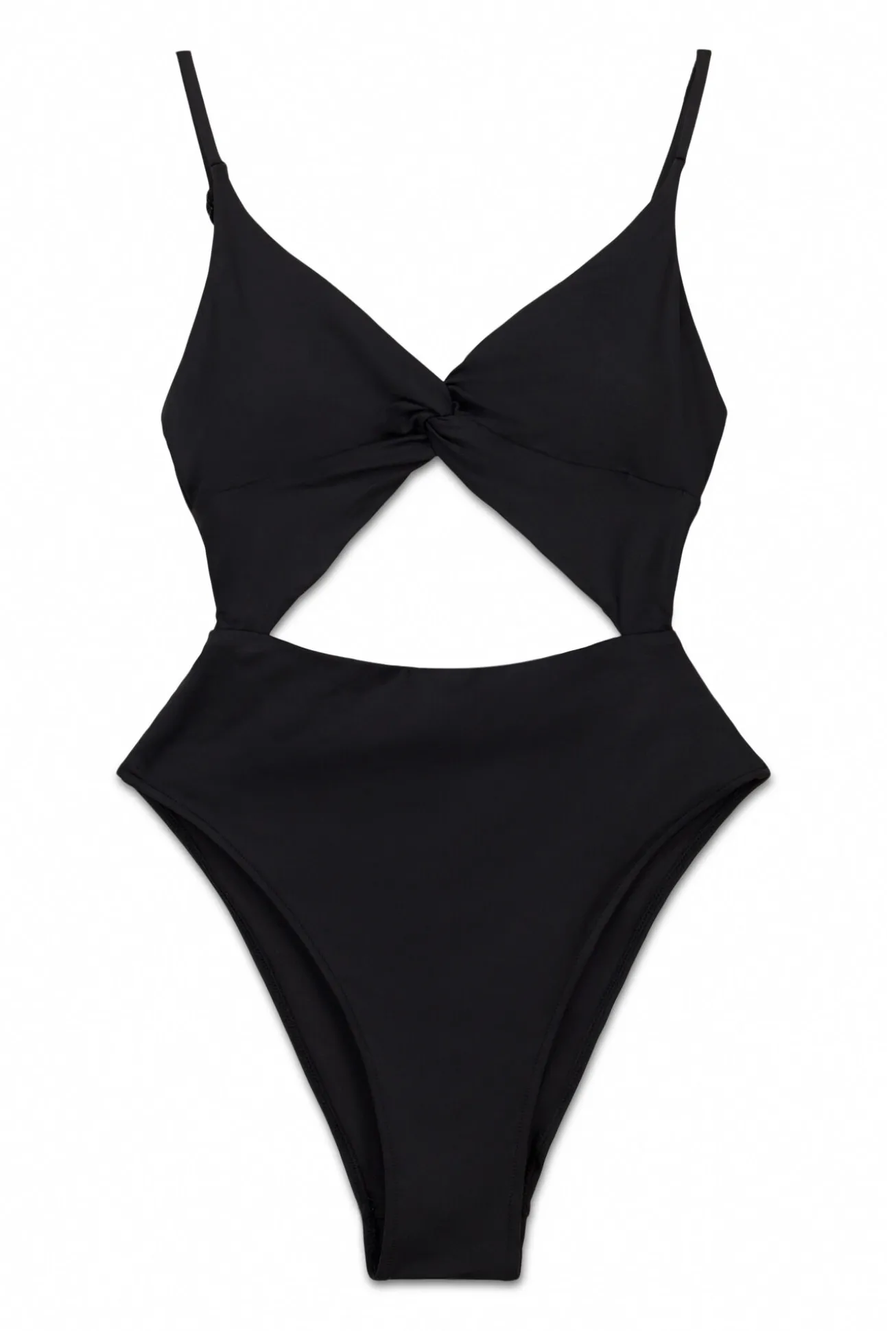 Triquíni liso cut out preto