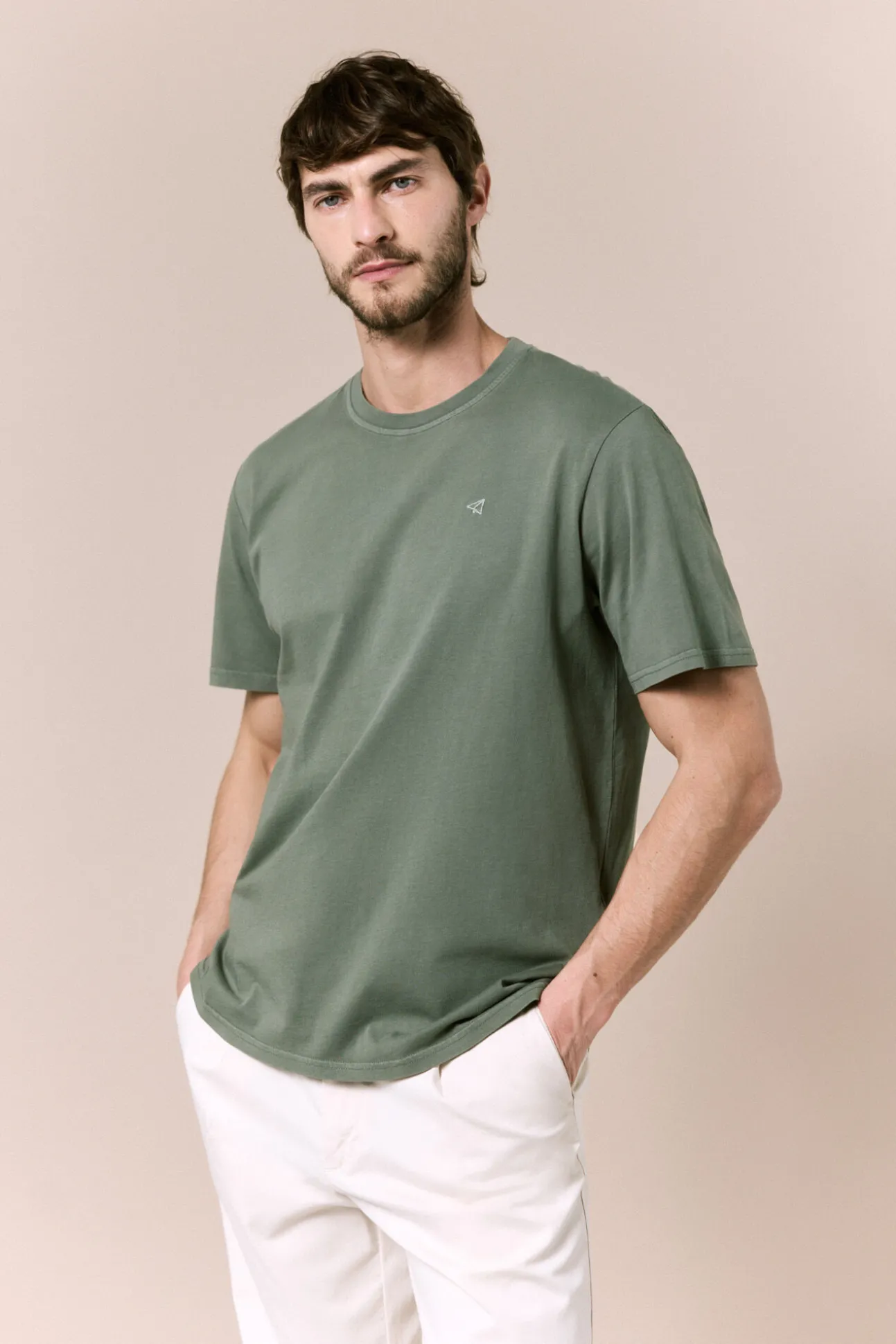T-shirt básica lavada