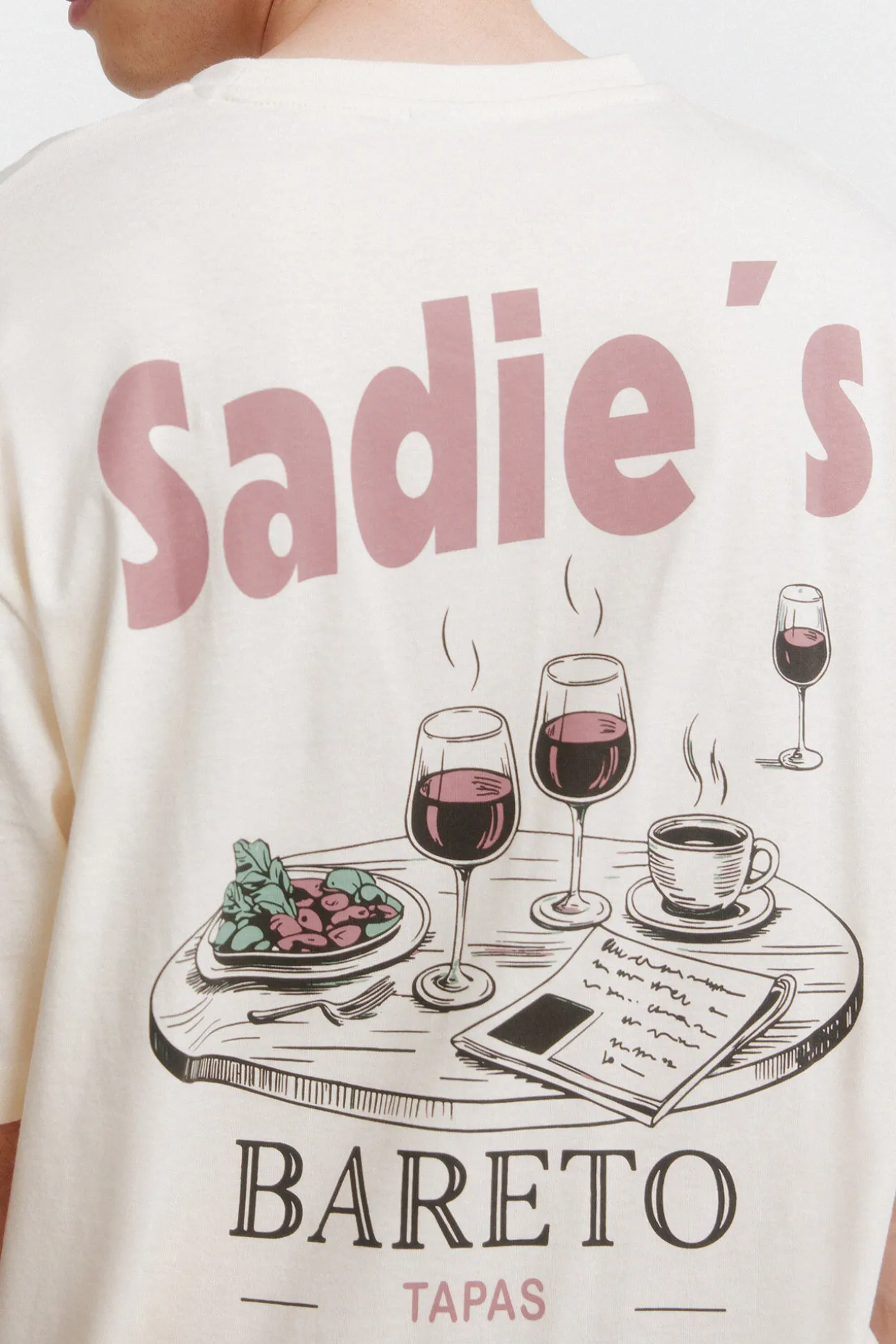 T-shirt com estampado de bar