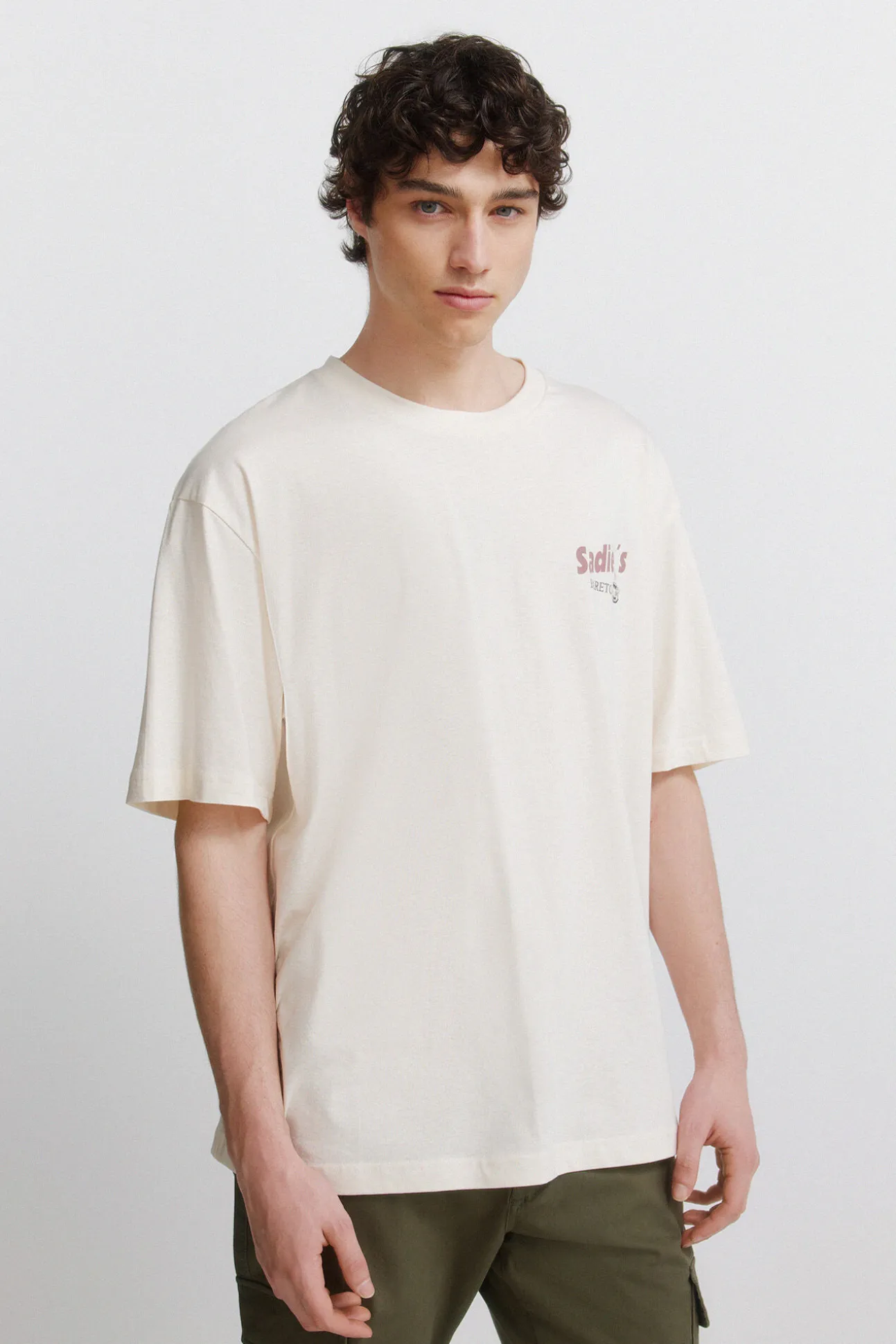 T-shirt com estampado de bar