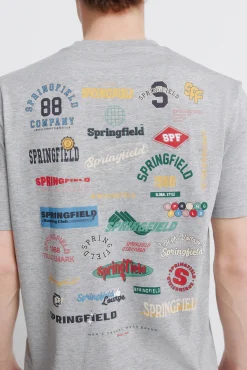 T-shirt com logótipos em vigoré